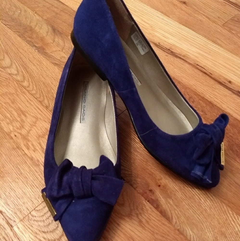 Never Worn Suede Milano Flats